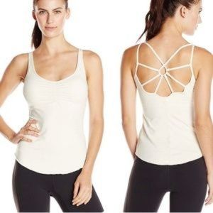 Prana Ivory Dreaming Racerback Tank Large NWT
